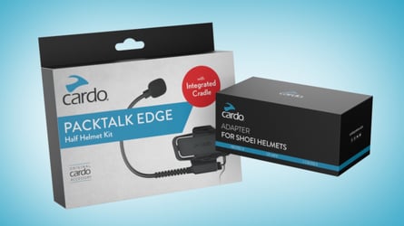 Cardo introduces a new Shoei adaptor and an updated half-helmet kit.