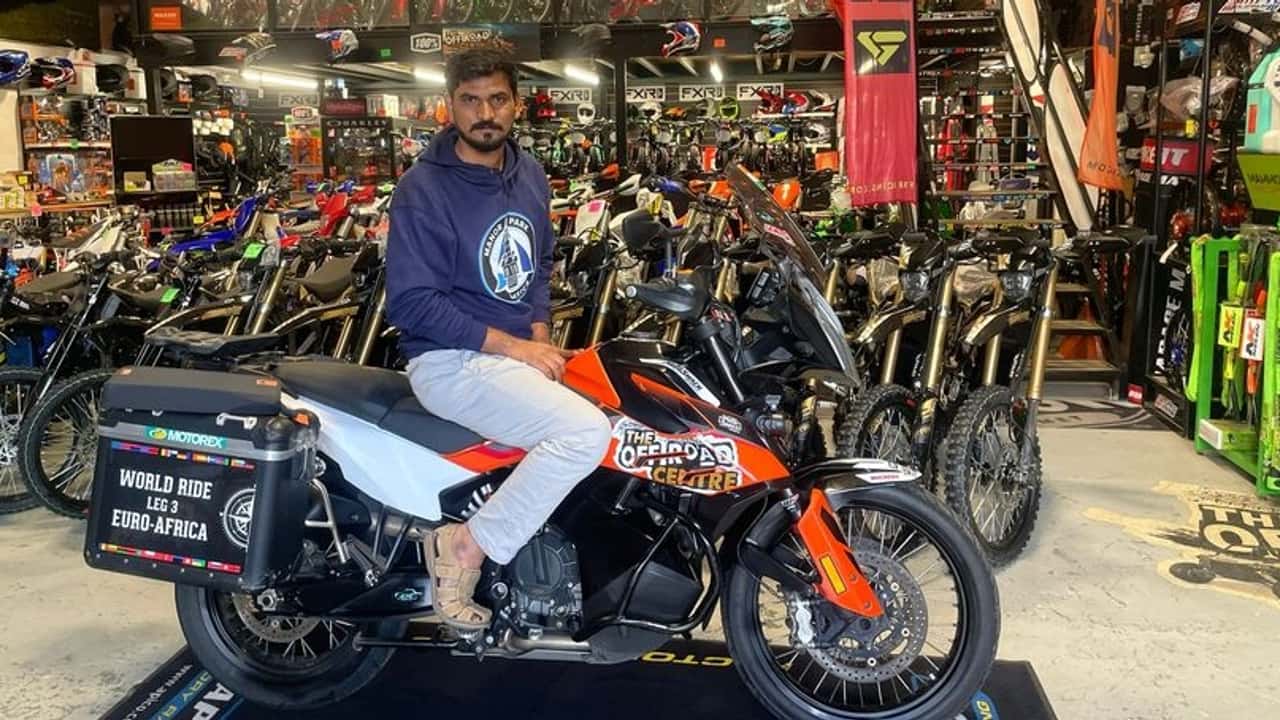 After a catastrophe in the UK, a motorcycle influencer receives a gifted KTM.